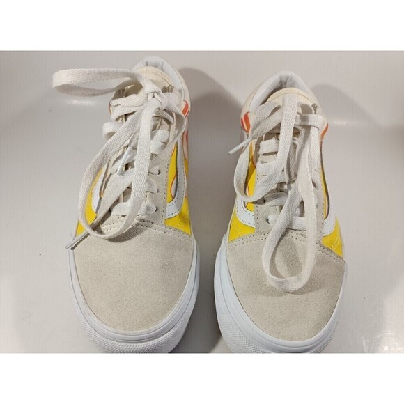 Vans Old Skool Flame Shoes Men's Size 4.5 True White Low Top - Picture 4 of 12